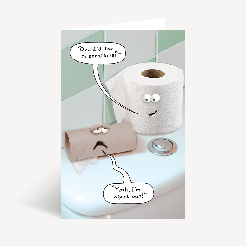 toilet roll humour greeting card