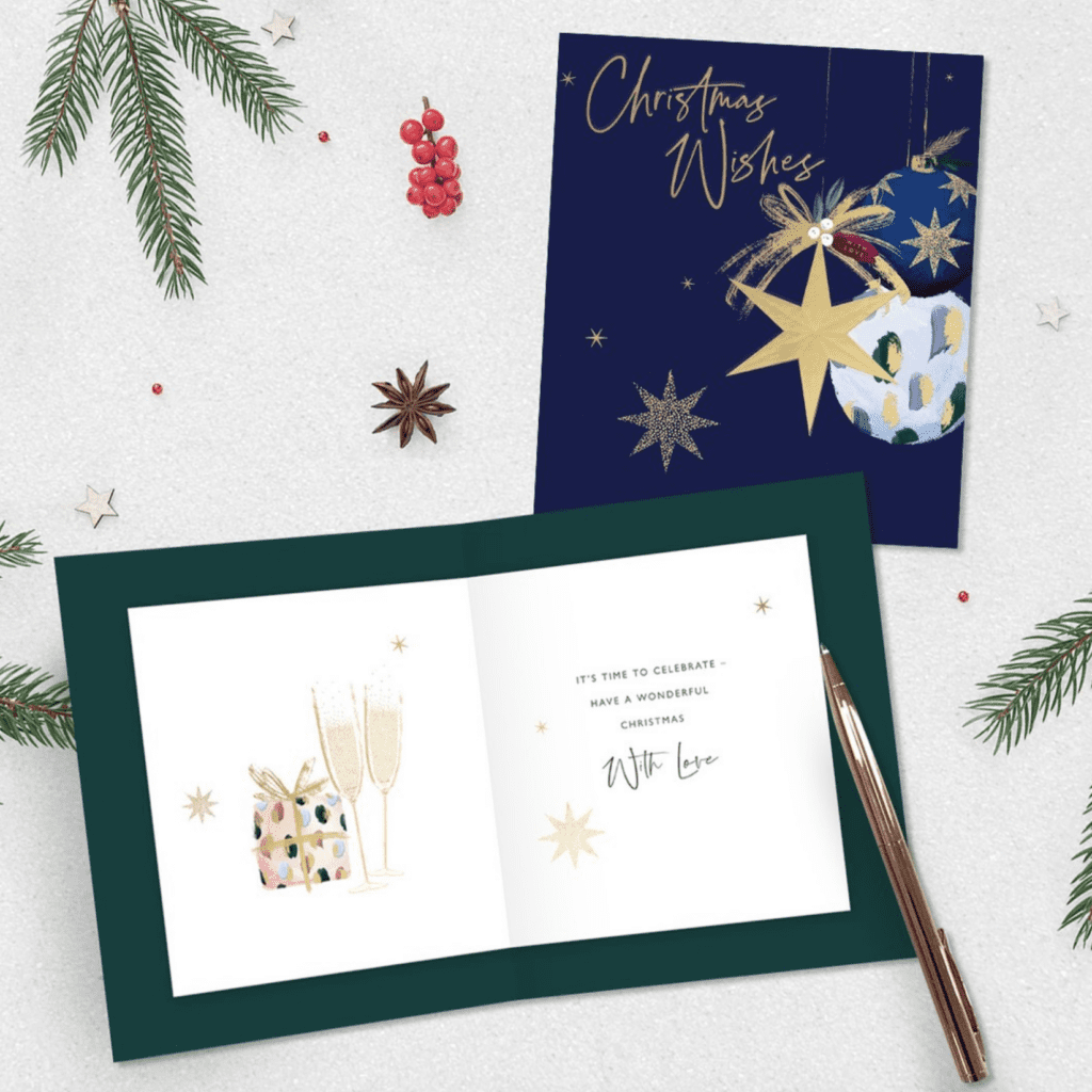 Open Christmas card - What to write in a Christmas card blog 